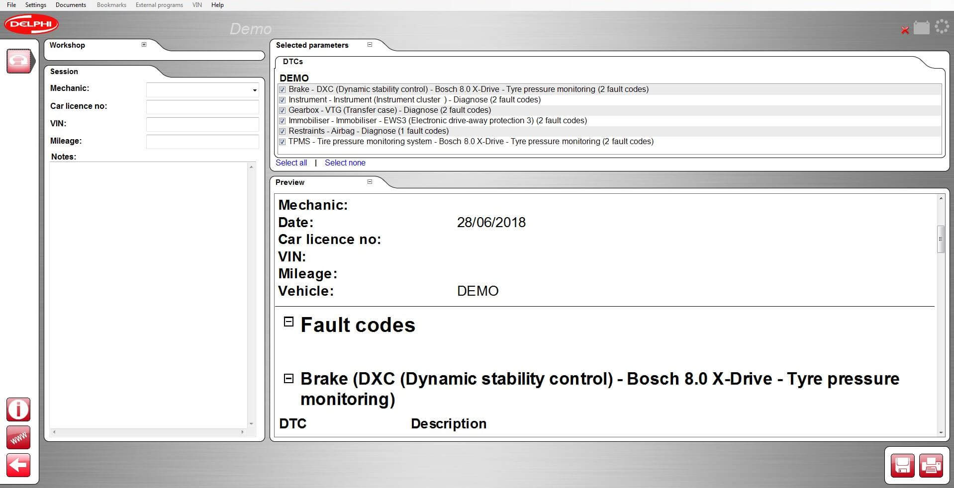 car software capture of report function (3)